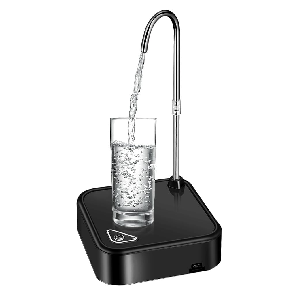 HASTHIP Water Dispenser for 20 Litre Bottle, Electric Water Bottle Dispenser Water Can Dispenser for 5 Gallon Desktop Water Bottle Pump with Tray, Rechargeable Water Pump Dispenser for Camping Kitchen Office HASTHIP Water Dispenser for 20 Litre Bottle, Electric Water Bottle Dispenser Water Can Dispenser for 5 Gallon Desktop Water Bottle Pump with Tray, Rechargeable Water Pump Dispenser for Camping Kitchen Office